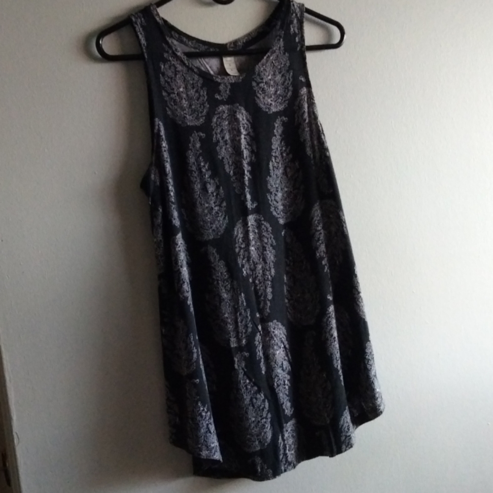 Long Flowy Black Tank Top